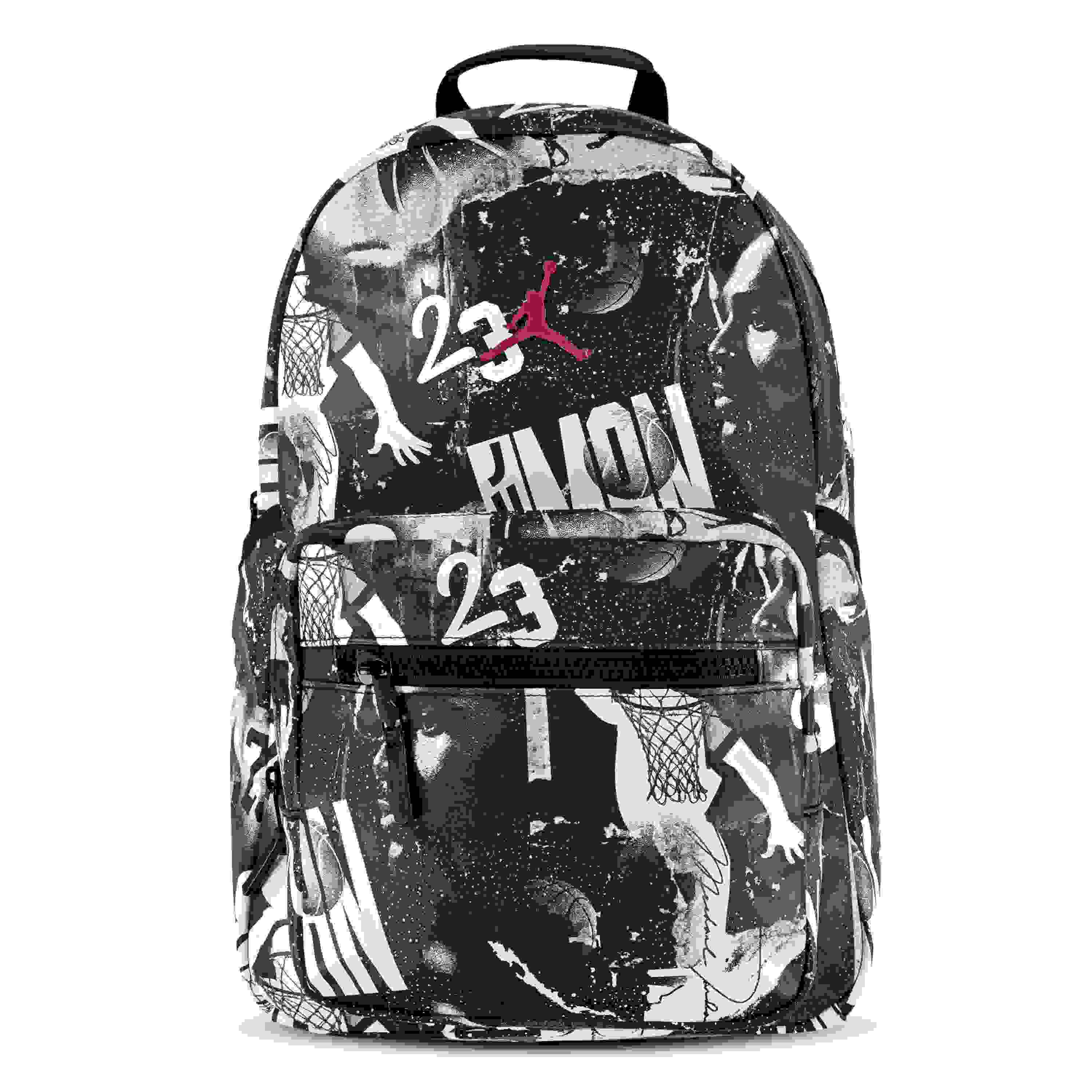 Jordan Borough Printed Black Backpack